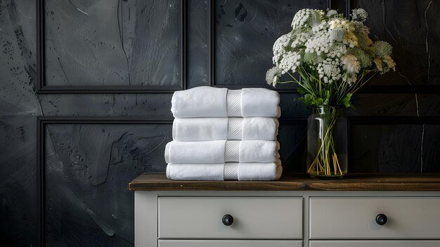 stack-white-towels-sideboard-against-dark-grey-wall-style-luxury-hotel_1308352-36032