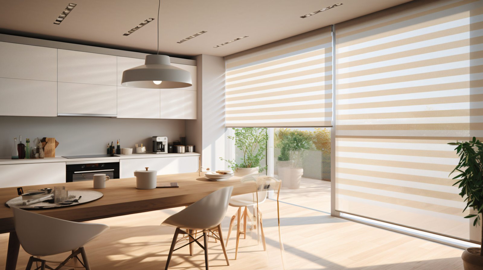sunny-kitchen-with-automated-blinds-shades